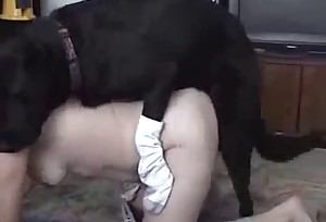 Horny slut gets totally abused by a horny black hound